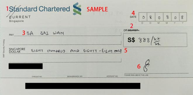 How To Write a Cheque Singapore