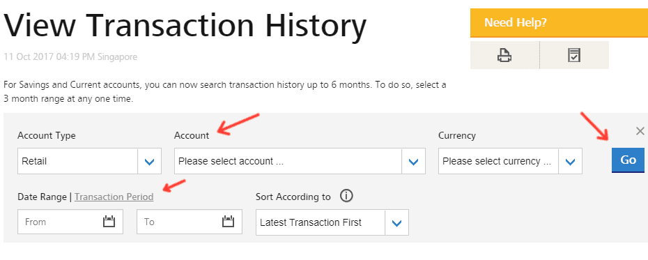 Check POSB Transaction History