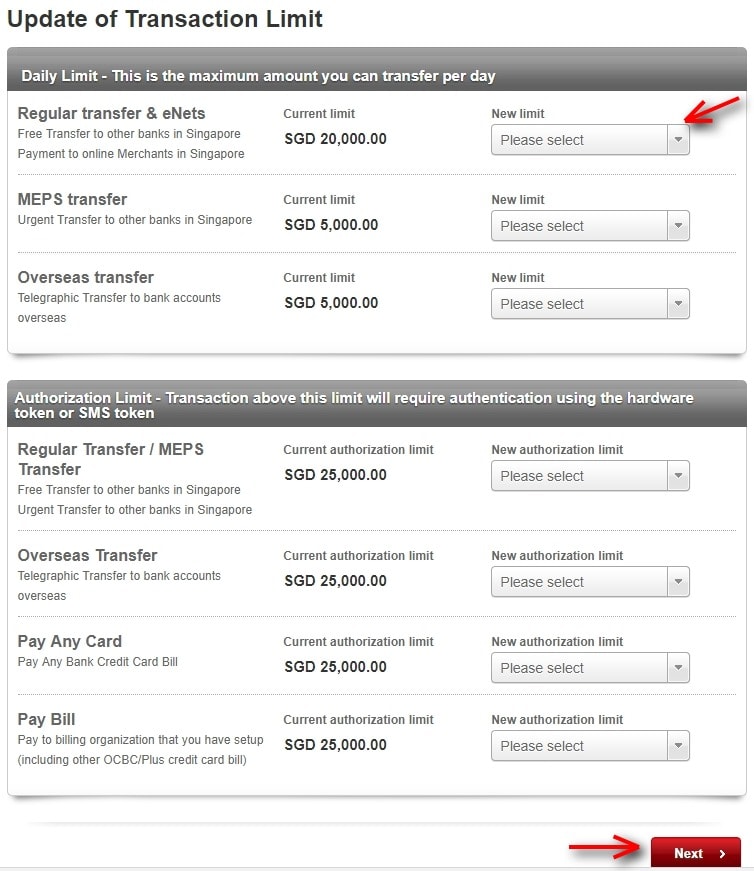 How To Change OCBC Daily Transfer Limit 3
