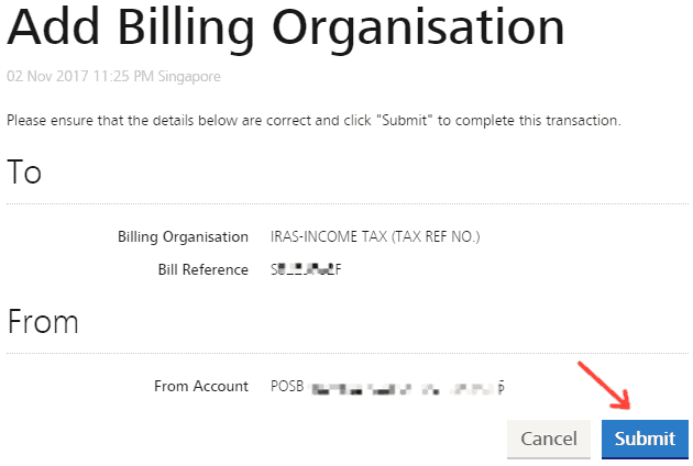 Verify Billing Organisation (IRAS) details