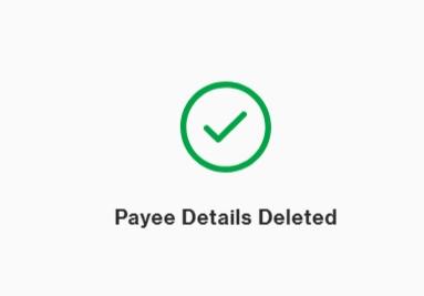 Payee Details Deleted 