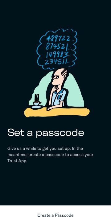 Step 16. Tap on "Create a passcode"