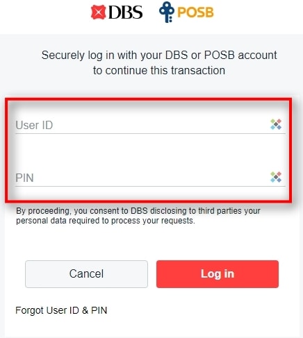 Step 3: Log in with your User ID and PIN