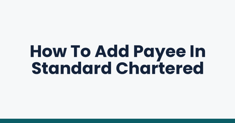 How To Add Payee In Standard Chartered