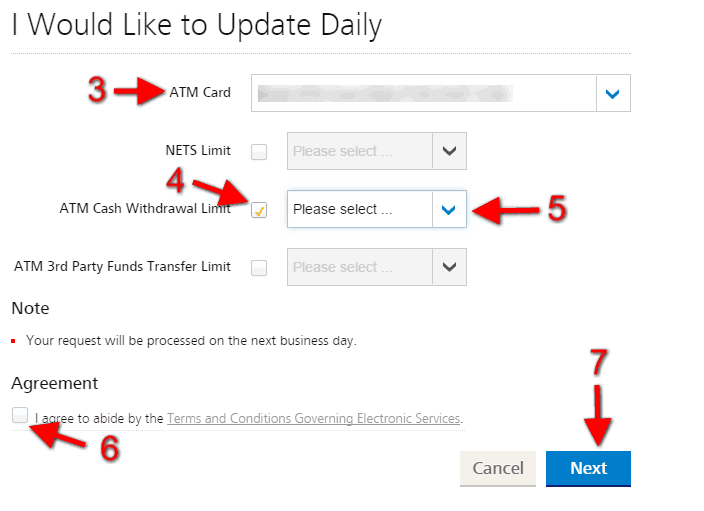 POSB DBS Daily Withdrawal Limit