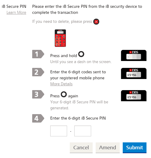 POSB iB Secure PIN